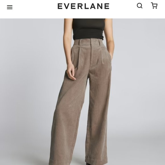 Everlane Way High Drape Corduroy sz4 - Picture 3 of 6